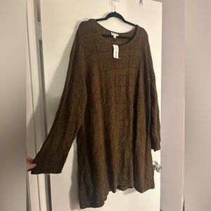 Plus size crochet mini dress